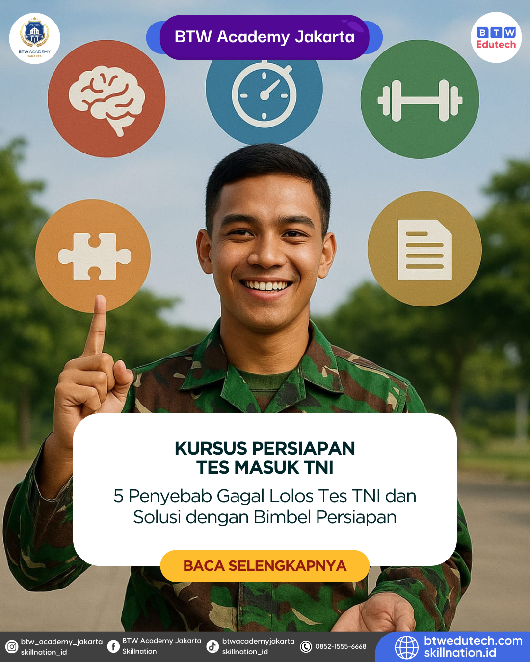 5 Penyebab Gagal Lolos Tes TNI dan Solusi dengan Bimbel Persiapan