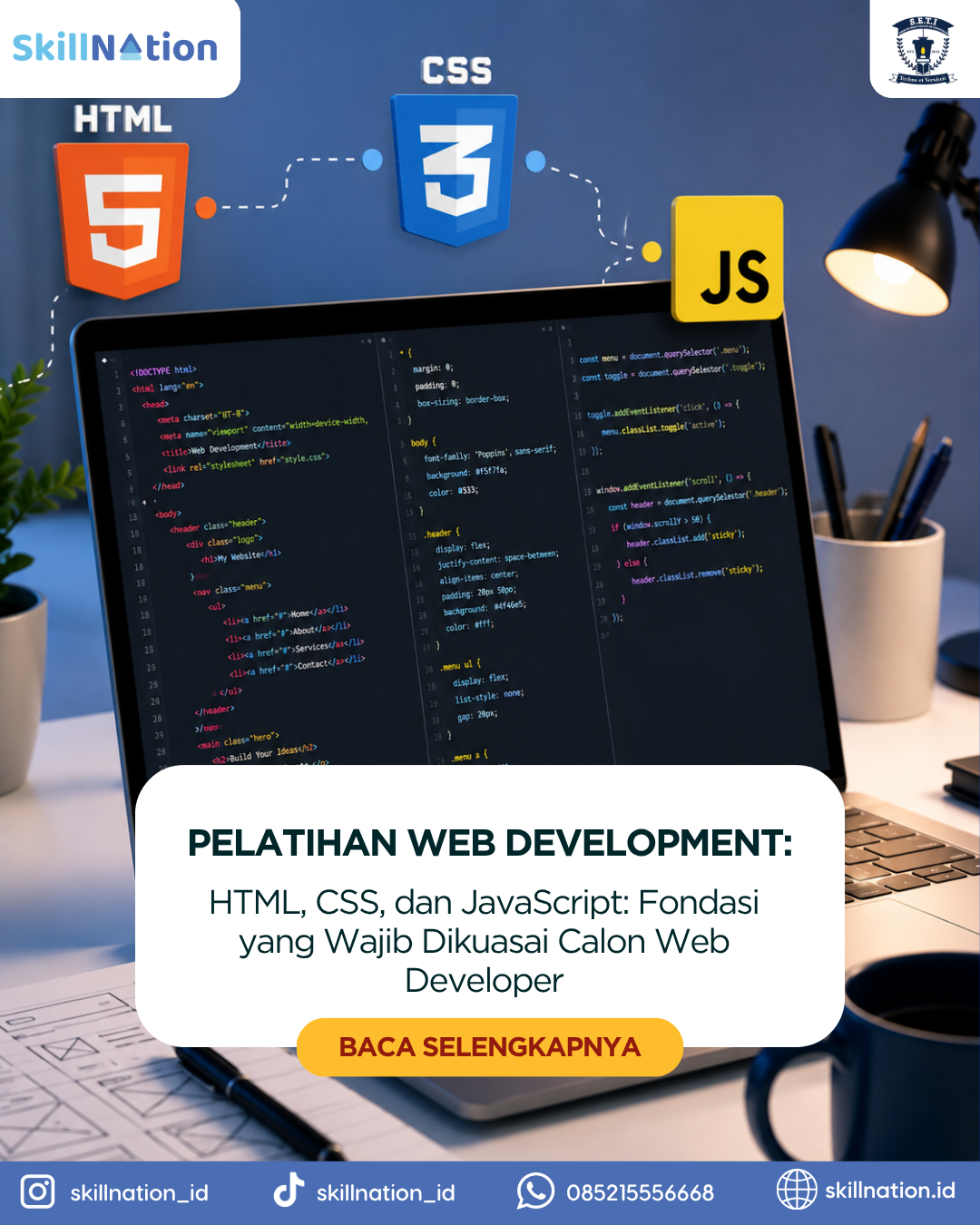 HTML, CSS, dan JavaScript: Fondasi yang Wajib Dikuasai Calon Web Developer