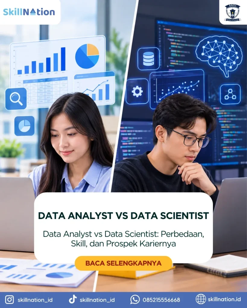 Data Analyst vs Data Scientist: Perbedaan, Skill, dan Prospek Kariernya