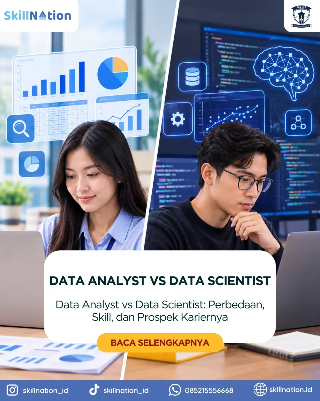 Data Analyst vs Data Scientist: Perbedaan, Skill, dan Prospek Kariernya